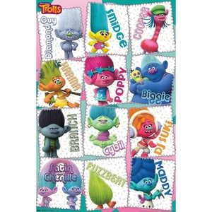 image:imageTrends International Trolls  Grid Wall Poster 224L x 147W Barnwood Framed VersionPremium Unframed Version