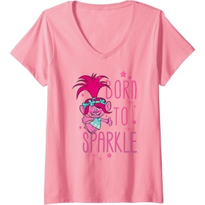 image:imageWomens DreamWorks Trolls Poppy Sparkle VNeck TShirtPink