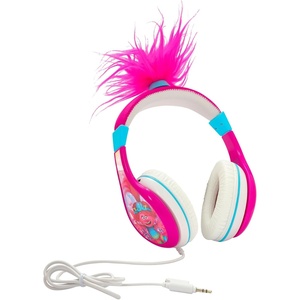 image:imageeKids Trolls Band Together Wired Headphones for Kids School Home or Travel  Tangle Free with Volume Control 35mm Jack Includes Headphone Splitter