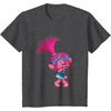 image:imageDREAMWORKS TROLLS Poppy Winky TShirt UnisexAdults Black Small Short SleeveDark Heather Grey