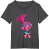 image:imageDREAMWORKS TROLLS Poppy Winky TShirt UnisexAdults Black Small Short SleeveDark Heather Grey