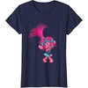 image:imageDREAMWORKS TROLLS Poppy Winky TShirt UnisexAdults Black Small Short SleeveNavy Blue