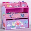 image:imageDelta Children Design and Store 6 Bin Toy Storage Organizer Trolls World TourPeppa Pig Unicorn