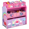 image:imageDelta Children Design and Store 6 Bin Toy Storage Organizer Trolls World TourPeppa Pig Unicorn
