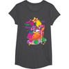 image:imageDreamWorks Trolls Band Together Poppy and Viva UnisexAdults Kids TShirt Black Classic Fit Short Sleeve TShirtDark Heather Grey