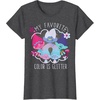 image:imageDreamWorks Trolls My Favorite Glitter TShirtDark Heather Grey
