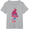 image:imageDreamWorks Trolls Poppy Polka Dots TShirtHeather Grey