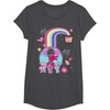 image:imageDreamWorks Trolls Poppy Rainbow TShirtDark Heather Grey