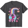 image:imageDreamWorks Trolls Poppy Rainbow TShirtDark Heather Grey