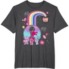 image:imageDreamWorks Trolls Poppy Rainbow TShirtDark Heather Grey