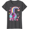 image:imageDreamWorks Trolls Poppy Rainbow TShirtDark Heather Grey