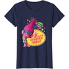 image:imageDreamWorks Trolls Poppy and Cooper Happy TShirtNavy Blue
