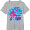 image:imageDreamWorks Trolls Queen of Hugs Poppy TShirtHeather Grey
