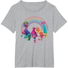 image:imageDreamWorks Trolls Rainbow Party TShirt SmallHeather Grey