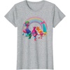 image:imageDreamWorks Trolls Rainbow Party TShirt SmallHeather Grey