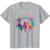 image:imageDreamWorks Trolls Rainbow Party TShirt SmallHeather Grey