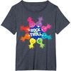 image:imageDreamWorks Trolls Rock and Trolls Rainbow TShirtHeather Blue