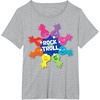 image:imageDreamWorks Trolls Rock and Trolls Rainbow TShirtHeather Grey