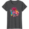 image:imageDreamWorks Trolls Womens Roll TShirtDark Heather Grey
