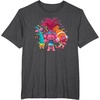 image:imageDreamWorks Trolls Womens Roll TShirtDark Heather Grey
