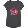 image:imageDreamWorks Trolls Womens Roll TShirtDark Heather Grey