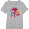 image:imageDreamWorks Trolls Womens Roll TShirtHeather Grey
