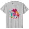 image:imageDreamWorks Trolls Womens Roll TShirtSilver Grey