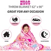 image:imageFranco Kids Bedding Super Soft Micro Raschel Blanket 62 in x 90 in Trolls World TourHello Kitty