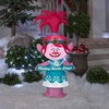 image:imageGemmy Christmas Airblown Inflatable Poppy in Holiday Outfit wBanner Universal 4 ft Tall Pink