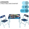 image:imageIdea Nuova Trolls 3 Piece Childrens Activity Square Table and Chair Set Ages 3Avengers  Blue