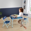 image:imageIdea Nuova Trolls 3 Piece Childrens Activity Square Table and Chair Set Ages 3Avengers  Blue