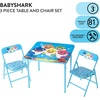 image:imageIdea Nuova Trolls 3 Piece Childrens Activity Square Table and Chair Set Ages 3Baby Shark