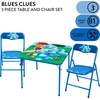 image:imageIdea Nuova Trolls 3 Piece Childrens Activity Square Table and Chair Set Ages 3Blues Clues