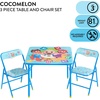 image:imageIdea Nuova Trolls 3 Piece Childrens Activity Square Table and Chair Set Ages 3Cocomelon