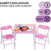 image:imageIdea Nuova Trolls 3 Piece Childrens Activity Square Table and Chair Set Ages 3Gabbys Dollhouse