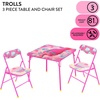 image:imageIdea Nuova Trolls 3 Piece Childrens Activity Square Table and Chair Set Ages 3Multi Color
