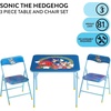 image:imageIdea Nuova Trolls 3 Piece Childrens Activity Square Table and Chair Set Ages 3Sonic the Hedgehog