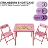 image:imageIdea Nuova Trolls 3 Piece Childrens Activity Square Table and Chair Set Ages 3Strawberry Shortcake