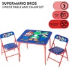 image:imageIdea Nuova Trolls 3 Piece Childrens Activity Square Table and Chair Set Ages 3Super Mario