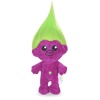image:imageToys for Dogs  9 Inch Plush Dog Toy with Green Hair and Purple Body  Dog Toy with Squeaker  Plush Fabric Soft Medium Squeaky Dog Toy from TrollsPurple BodyGreen Hair