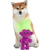 image:imageToys for Dogs  9 Inch Plush Dog Toy with Green Hair and Purple Body  Dog Toy with Squeaker  Plush Fabric Soft Medium Squeaky Dog Toy from TrollsPurple BodyGreen Hair
