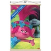 image:imageTrends International DreamWorks Trolls  Fun Wall Poster 14725 x 22375 Silver Framed VersionPremium Print and Beechwood Hanger Bundle