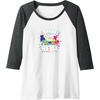 image:imageTrolls  Gimme A Beat Raglan Baseball TeeDark Heather GreyWhite