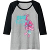 image:imageTrolls  Poppy Stay Happy Raglan Baseball TeeBlackAthletic Heather