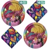 image:imageTrolls Party Supplies  Trolls Movie Paper Dinner Plates and Lunch Napkins 16 Plates amp NapkinsDessert