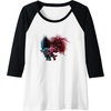 image:imageTrolls World Tour  Branch amp Poppy Raglan Baseball TeeBlackWhite