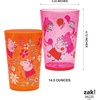 image:imageZak Designs 145oz DreamWorks Trolls World Tour Nesting Tumbler Set Includes Durable Plastic Cups Fun Drinkware is Perfect for Kids 4pk 145oz Poppy amp FriendsPeppa Pig