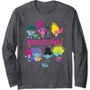 image:imageDreamWorks Trolls Band Together BroZone Poppy and Viva Long Sleeve TShirtDark Heather Grey