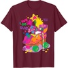 image:imageDreamWorks Trolls Band Together Poppy and Viva UnisexAdults Kids TShirt Black Classic Fit Short Sleeve TShirtBurgundy