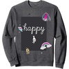 image:imageDreamWorks Trolls Happy Poppy Patches SweatshirtDark Heather Grey